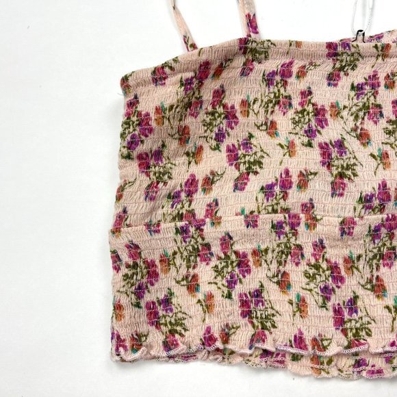 Free People Maia Convertible Bandeau Top Women S NWT Stretch Floral Crop - Picture 7 of 12